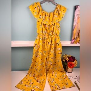 916 Generation yellow dressy girls romper, size 8-10Y, excellent condition